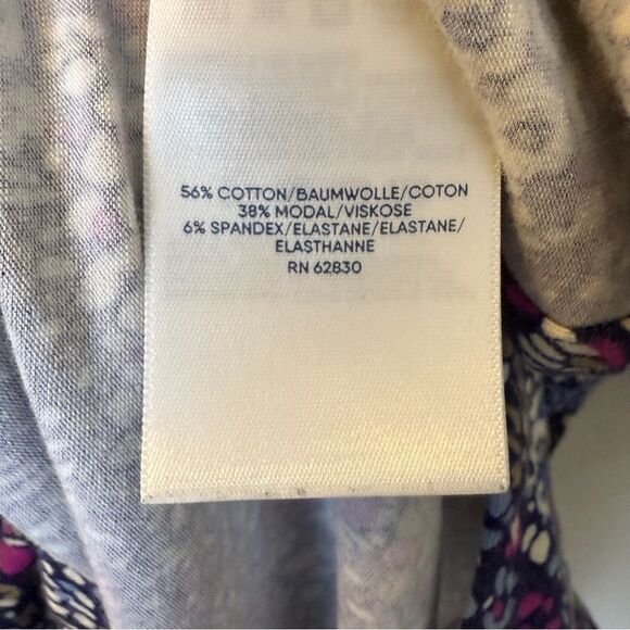 Lands’ End Floral Print V-Neck Top Women’s Large - Picture 4 of 4